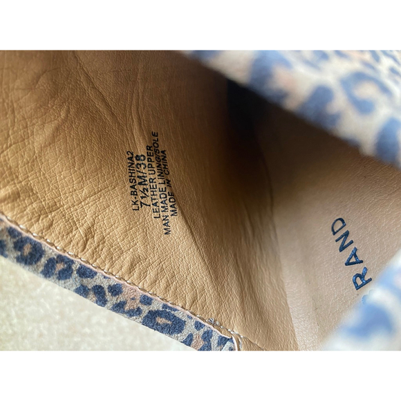 Lucky Brand Ankle Boots Leopard Print 7.5 Suede Low Heel Luxe Streetwear Western - Picture 7 of 8